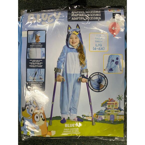 NWT - Bluey Adaptive Accessible Costume - Kids Size 4-6x - Picture 1 of 3